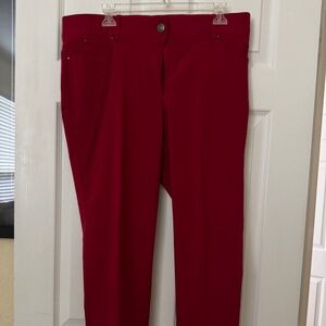89th and Madison Red slacks / size 16